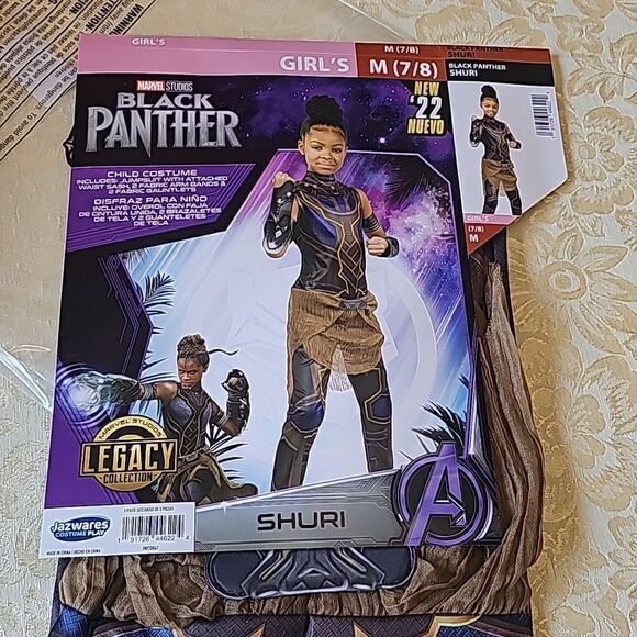 Black Panther Shuri girls costume size med 7/8 - Picture 1 of 5